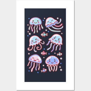 Cotton Candy Jellyfishes #1 Posters and Art